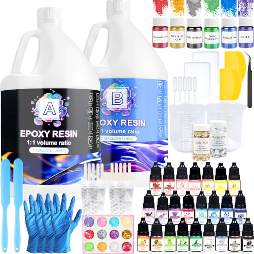 Kit de Resina Epoxy Ghguole 7.9Kg/2 Galões Transparente e Endurecedor Ghguole - Cola e adesivos de hardware - kit, resina epoxy, ghguole, 7,9 kg, transparente, endurecedor