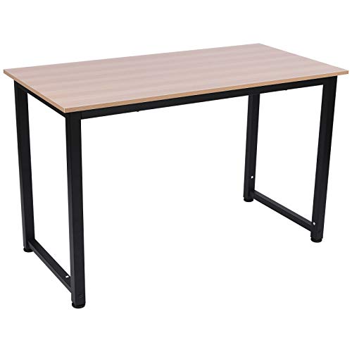 Secretária HOMCOM Preto (120 x 60 x 76 cm - MDF) HOMCOM - Mesas - 120 x 60 x 76 cm, MDF, 4 pés ajustáveis, antirays