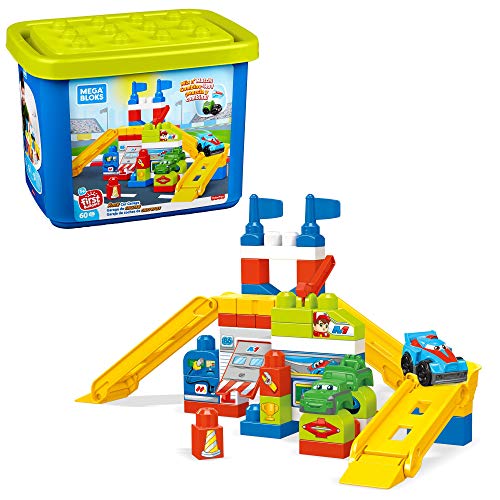 Conjunto de Blocos FISHER PRICE Rennauto Werkstatt (Idade Mínima Recomendada: 3 anos) Fisher-Price - Blocos de encaixe - 60 peças, garagem, pista de corrida, coloridos