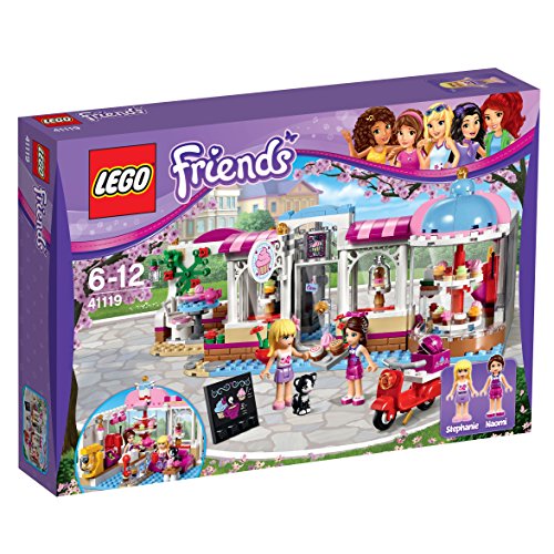 LEGO Friends: The Cupcake Café - 41119 (Idade Mínima Recomendada: 6 anos) LEGO - Blocos de encaixe - cupcakes, café, pátio, scooter