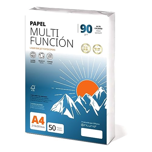 Folhas e Papel A4 90G 50 Folhas Multifuncional OFITURIA - Papel de impressora e copiadora - a4, 50 folhas, multifuncional, 90g