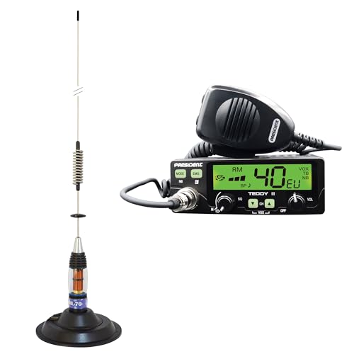 Walkie-Talkie C.B. PRESIDENT Teddy II (16 Canales - Até 8 Km - Até 12h de Autonomia) ONLINESHOP SRL - Acessórios para telemóveis - 16 canais, 8 km, 12h autonomia, filtro ruido