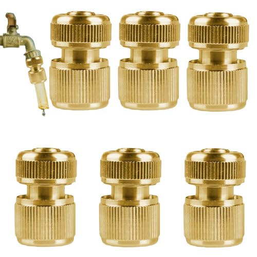 Conjunto de 6 Conectores para Mangueira em Latão Vegena - Acessórios e válvulas para mangueira de jardim - 6 conectores, latão, mangueira