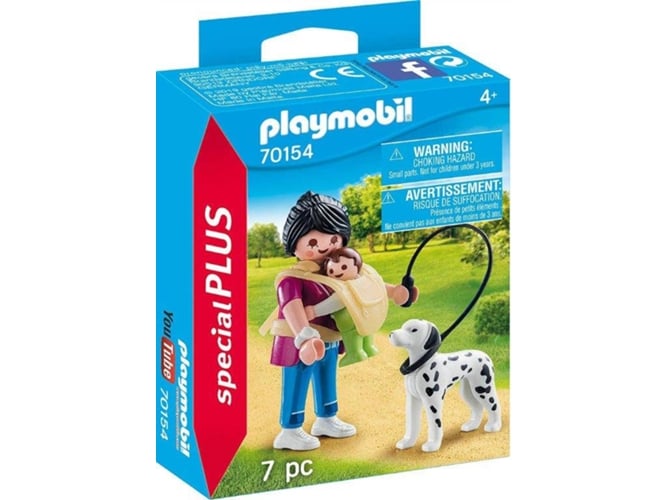 Playmobil 70154 Figura de Boneca e Cão com Má PLAYMOBIL - Conjuntos de brinquedos - boneca, cão, portador de bebés