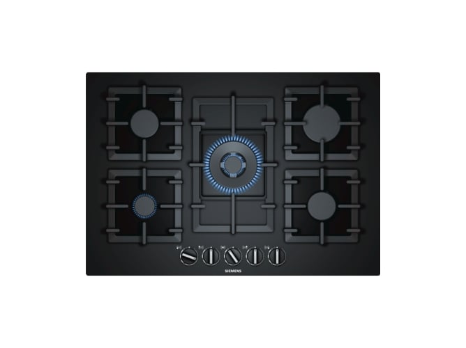 Placa de Gás SIEMENS EP7A6QB90 (Gás Butano-Propano - 56.9 cm - Preto) Siemens - Cooktops - gás butano, gás propano, 56.9 cm, preto
