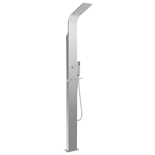 Chuveiro para Jardim VidaXL | Aço Inoxidável - 60 x 53,5 x 80 cm vidaXL - Torneiras - aço inoxidável, jardim, 60 x 53,5 x 80 cm