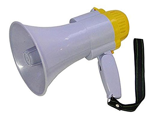 Megafone Portátil com Ajuste de Volume e Sirene MASMAS - Megafones - portátil, volume ajustável, sirena, microfone, 100W