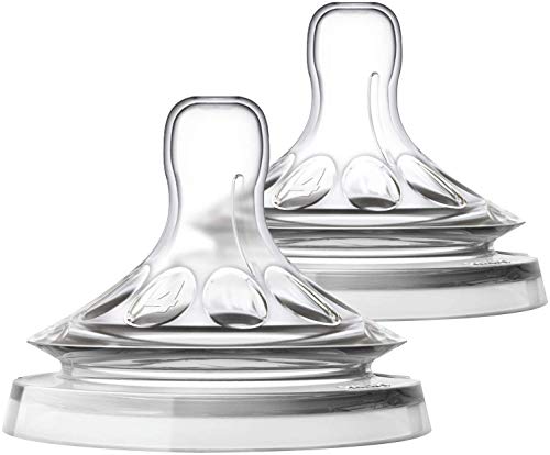 Tetinas PHILIPS Avent Tetina Natural Fluxo Rápido (6m+) PHILIPS AVENT - Bicos e forros para mamadeiras de bebê - borracha natural, sem BPA, forma elástica, válvulas anti-cólicas