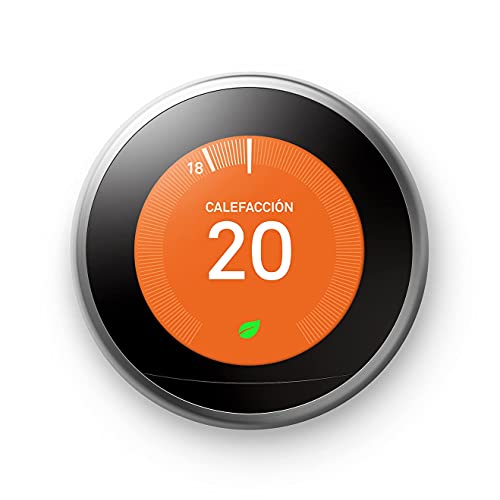 Termóstato NEST 0011-00001 (Aço Inoxidável - Branco) Google - Termostatos - aço inoxidável, branco