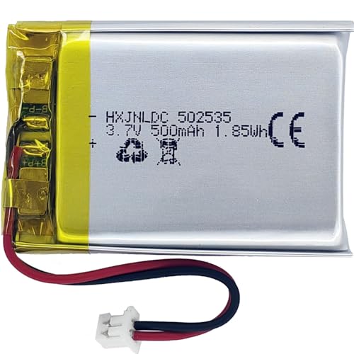 Bateria Recarregável DC 3.7V 500mAh 502535 HXJN - Baterias para telefone sem fio - 3.7V, 500mah, recarregável, litio