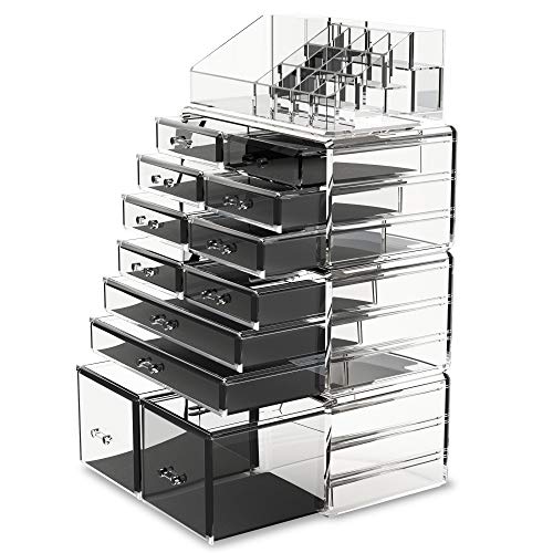 Organizador de Maquilhagem READAEER 4 Bandejas Readaeer - Armazenamento e organização - 4 bandejas, 16 compartimentos, 12 gavetas