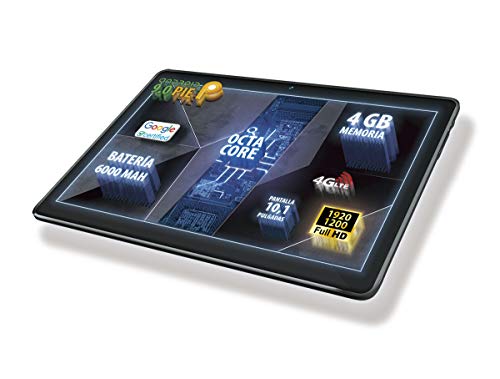 Tablet TALIUS Zircon 1016 (10.1'' - 64 GB - 4 GB RAM - Wi-Fi+4G - Preto) Talius - Tablets - tablet, talius zircon 1016, 10.1 polegadas, 64 gb, 4 gb ram, wi-fi+4g, preto