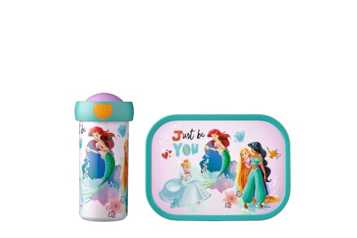 Mepal Disney Princess Campus Lunch Box and Bottle Set (Consumível Imagem e Livros) MEPAL - Utensílios de mesa - lancheira, copo, plástico livre de bpa, design moderno