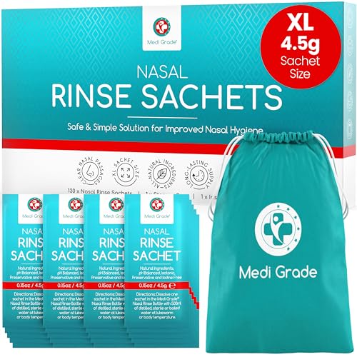 Sal de lavagem nasal MEDI GRADE (130 sobres) FBGC - Móveis para bebês e crianças pequenas - sal, lavagem nasal, 130 sobres