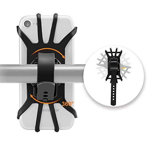 Suporte Hually para Smartphone em Motocicleta Hually - Peças de reposição para telemóveis - proteção contra choques, silicone flexível, câmara e botões visíveis, instalação simples