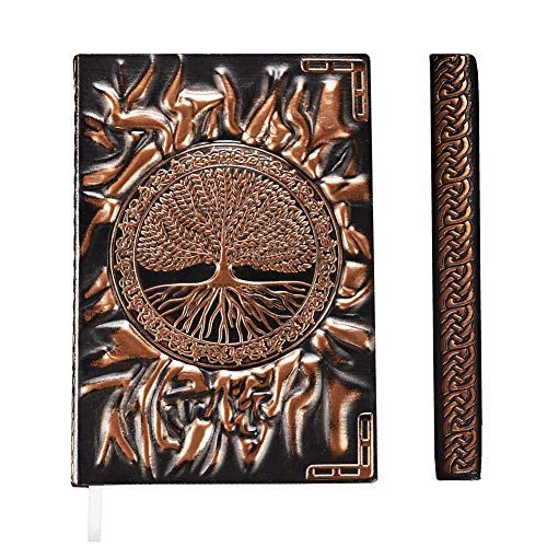Caderno YHH A6 Small Leather Cover Beautiful YUHE - Cadernos e bloco de notas - couro, metal, A6, 100 folhas