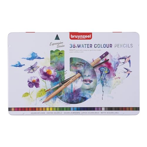 Lápis de Cor BRUYNZEEEL (Metal - 3,6 x 1,7 cm) Bruynzeel - Lápis - mina resistente, pigmentos de alta qualidade, desprendimento do colorido, solubilidade na água