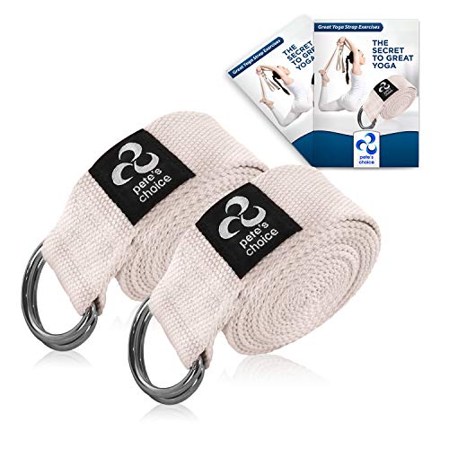 Tira de Yoga 2.4M 2Xpack I Inclui Livro E-book I Cinto De Estiramento Com Bola Para Pilates Fitness Pete's Choice - Bandas de exercício - yoga, cinto de estiramento, bola pilates, fitness