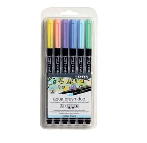 Marcador para Crianças LYRA 006200 (Multicor) Fila - Marcadores e marcadores de texto - multicor, fibra, tinta à base de água