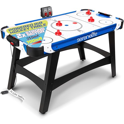 Mesa de Futebol SERENELIFE (Branco - 58x58x78cm) SereneLife - Mesas de air hockey - branco, 58x58x78cm