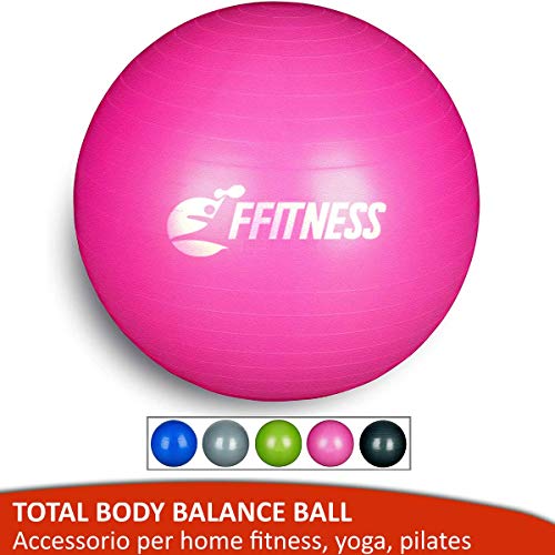Bola de Balance FFITNESS Total Body Ball (Rosa - 65cm) FFitness - Bolas de exercício - bola, balancé, total body, rosa, 65 cm