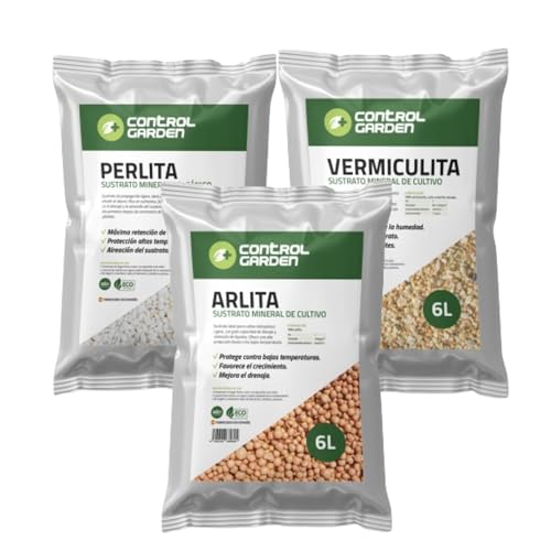 Control Garden Pack Arlita 6L+Perlita 6L+Vermiculita 6L Control Garden - Solo - arlita, perlita, vermiculita