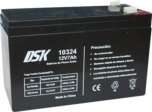 Bateria Recarregável DSK 10324 (Para Portátil - Chumbo-Ácido) DSK - Baterias de uso geral - 7 ah, 12 v, chumbo-ácido, recarregável