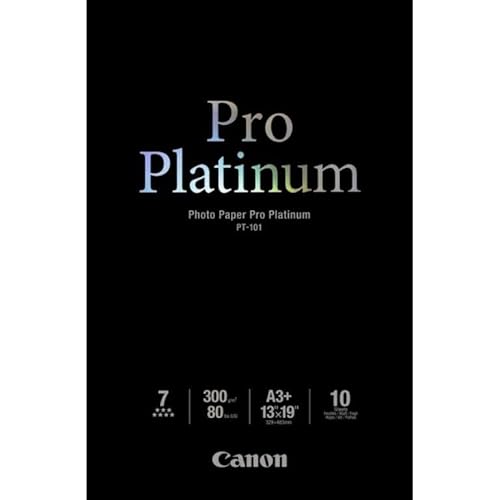 Papel Fotográfico CANON PT-101 A3+ (10 Folhas) Canon - Cartuchos de toner e jato de tinta - papel fotográfico, canon pt-101 a3+, 10 folhas, qualidade impressão, brilho alto