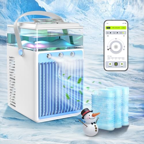 Ar Condicionado Portátil 4 em 1 com Controle Remoto e 6 Caixas de Gelo Tiptop Home - Ventiladores - portátil, 4 em 1, controle remoto, 6 caixas de gelo