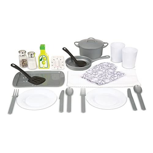 Brinquedo de Cozinha MELISSA & DOUG Wooden Play Kitchen Accessories (3 anos) Melissa & Doug - Cozinhas de brinquedo e alimentos de brincar - madeira, acessórios, 22 peças