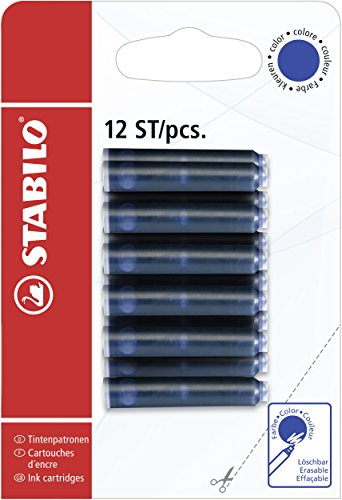 STABILO FIBROCAANDBLISTER Azul 12peça(s) (Consumível Informática e Tel.) Stabilo - Tinta e recargas de caneta - azul, 12 peças, cartuchos de impressão