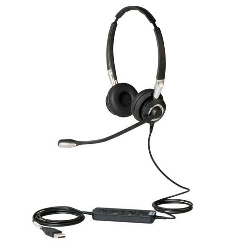 Auscultadores com Microfone JABRA 2400 II Duo USB em Preto Jabra - Fones de ouvido e headsets - binaural, microfone, usb, preto