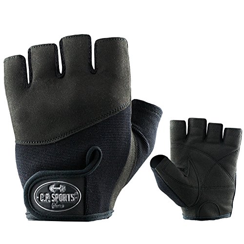 Luvas para Homens CP SPORTS F7-1 Preto (L) C.P. Sports - Luvas de levantamento de peso e suportes para as mãos - homem, preto, tamanho L