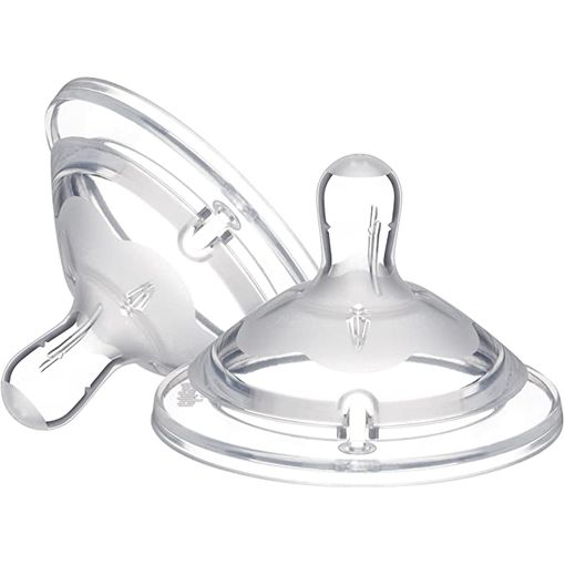 Chicco Tetinas Naturales Inclinadas Silicona Flujo Regulable 2 Unidades Chicco - Suplementos de alimentação por sonda - silicona, flujo regulável, inclinadas