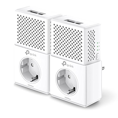 Powerline TP-LINK TL-PA7020P Kit (AV1000) TP-Link - Placas e adaptadores de interface de computador - 300m, ethernet lan, av1000, pci express