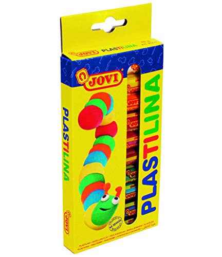 Jovias Plastilina Reutilizável e Não Seca 5 Oz Rolo Conjunto de 10 Cores Jovi - Materiais de cerâmica e escultura - reutilizável, não seca, 5 oz, 10 cores