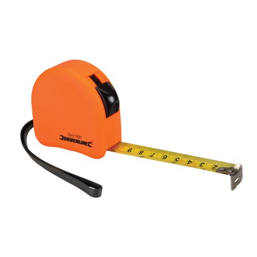 Fita de Arame SILVERLINE (Máx. 5m x 19mm) Silverline - Fitas métricas - 5m, 19mm, contornado, clip