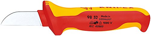 Knipex 98 52 faca de uso doméstico Faca de lâmina fixa Laranja, Vermelho KNIPEX - Ferramentas para fios e cabos - 5 cm, inox, 1 peça