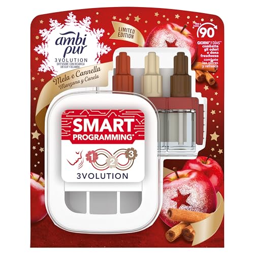 Ambientador AMBIPUR 3volution Maçã (20 ml) AMBI PUR - Aromatizadores de ambiente - 20 ml, maçã canela, longa duração, neutraliza maus cheiros