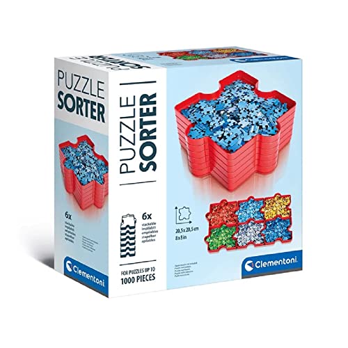 Caixa de separação de peças clementoni (Recondicionado Como Novo) CLEMENTONI - Quebra-cabeças - 6 prateleiras, empilháveis, separar, classificar
