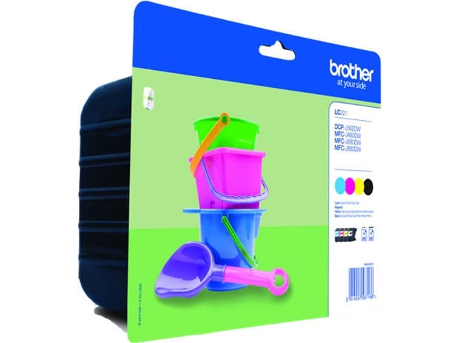 Tinteiro BROTHER LC-221VALBPDR Preto, Ciano, Amarelo Brother - Cartuchos de toner e jato de tinta - preto, ciano, amarelo, original