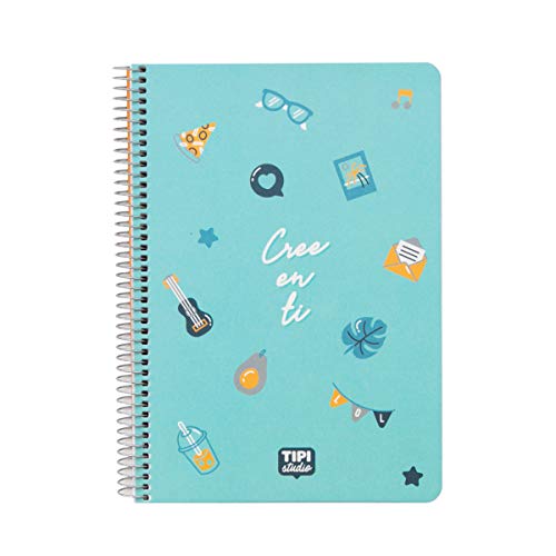 Caderno de Linhas Espiraladas CREATIVE BOOKS (A5) Tipi Studio - Cadernos e bloco de notas - páginas numeradas, índice por preencher, bolsa interior, páginas destacáveis