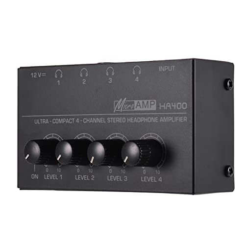 Amplificador Estéreo JUSPIN'S Ha400 (Preto) Juspins - Áudio - entrada RCA, jack 3,5mm, ampliação 2 canais, compatível colunas acústicas
