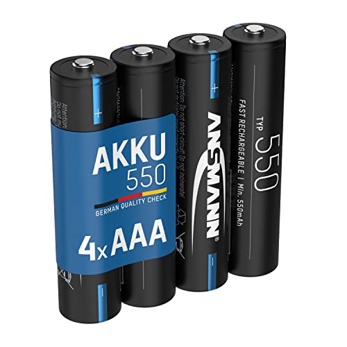 Pilha Recarregável AKKU MICRO AA (550mAh) Ansmann - Baterias de uso geral - recarregável, 550mAh, aa