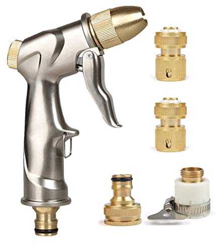 Pistola de Rega LATERN com Bocal de Latão LATERN - Bicos de pulverização de mangueira de jardim - 10 cm, 1,6 cm, latão, alcatrão de zinco