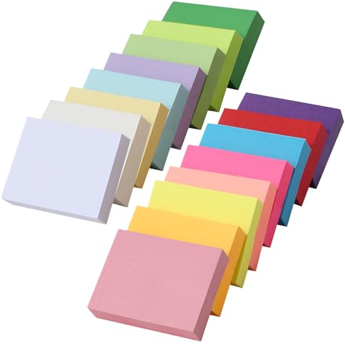 Bloco de Notas Autocolantes SOSINYA 32 Notas SOSINYA - Notas autoadesivas - 32 folhas, 16 cores, autocolantes, portátil