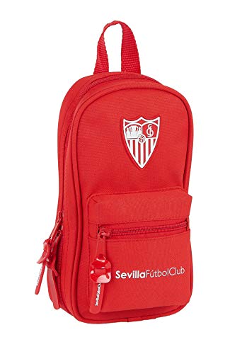 Mochila de Porta-Canetas PLUMIER 04P (Preto) safta - Bolsas, carteiras e estojos - 1,4 litros, logotipo SEVILLE FC, 33 peças, preto