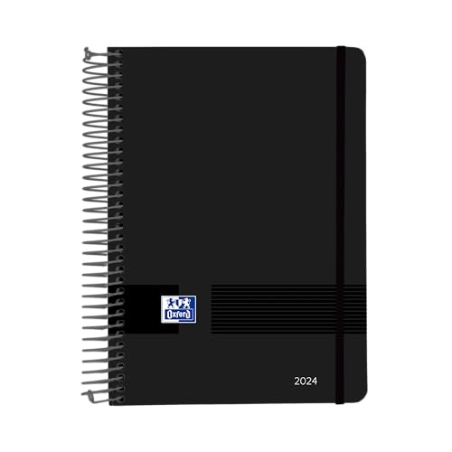 Agenda Diária OXFORD Live&Go (A5 - 2024 - Preto) Hamelin Brands - Cadernos e bloco de notas - diária, oxford live&go, A5, 2024, preto