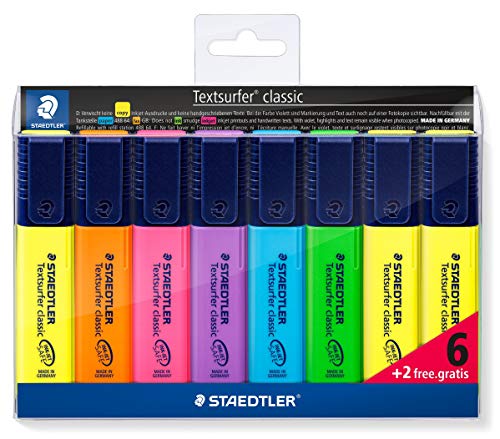 Marcador STAEDTLER Classic (Pincel - Multicor) Staedtler - Marcadores e marcadores de texto - tinta pigmentada, resistente ao desbotamento, corpo em polipropileno, ponta biselada