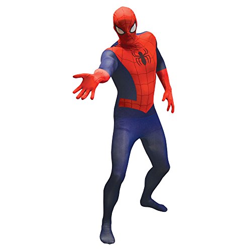 Fato Unisexo MORPHSUITS Oficial Spiderman Full Body Size L Morphsuits - Fantasias - unissexo, 180 cm, removível, poliéster